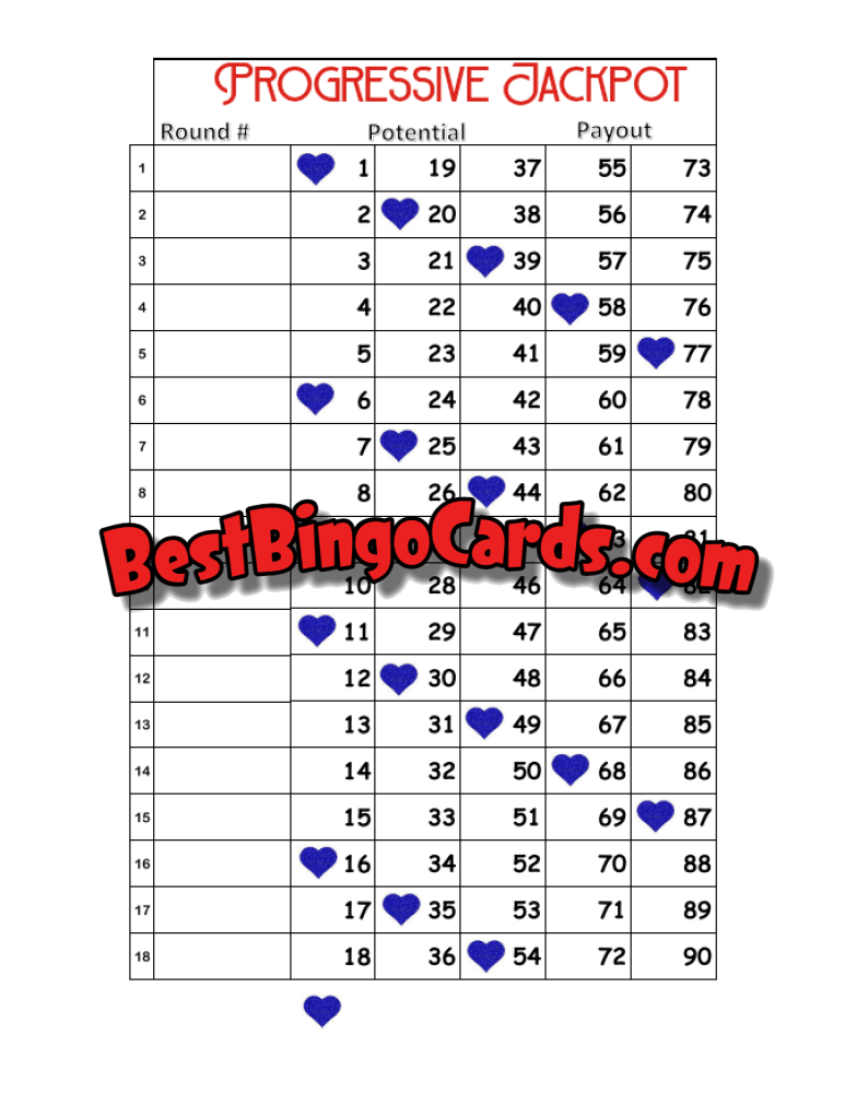 90 Ball Jackpot Straight And Mixed