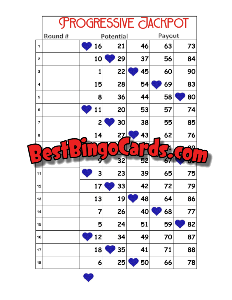 90 Ball Jackpot Straight And Mixed