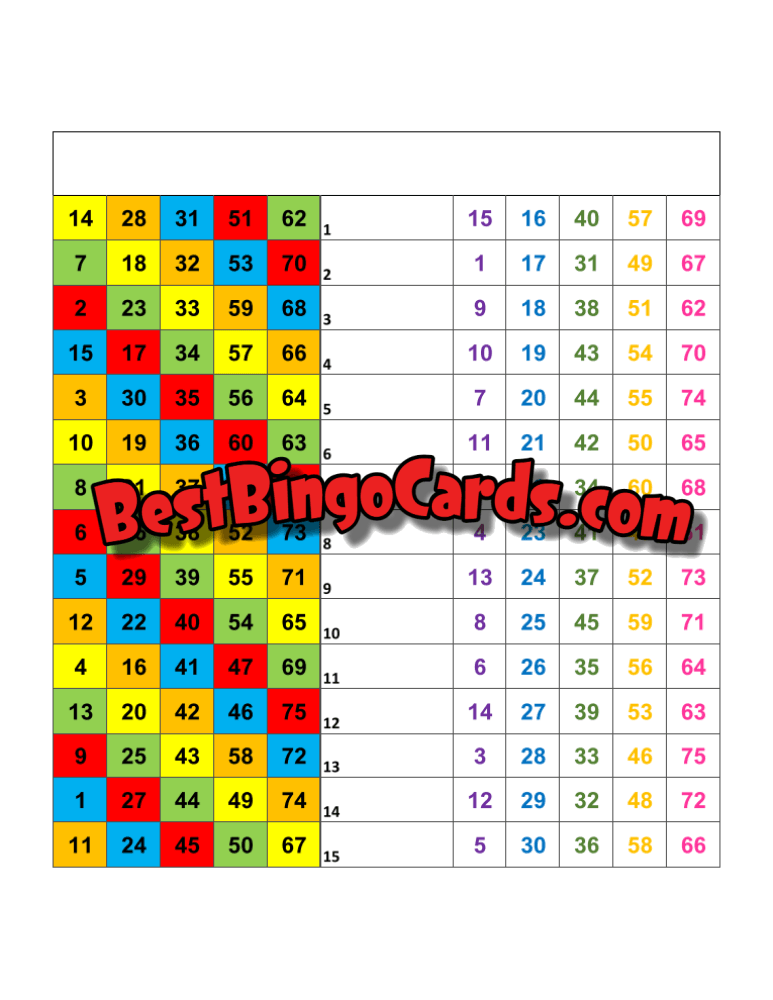 Double Bingo Rainbow