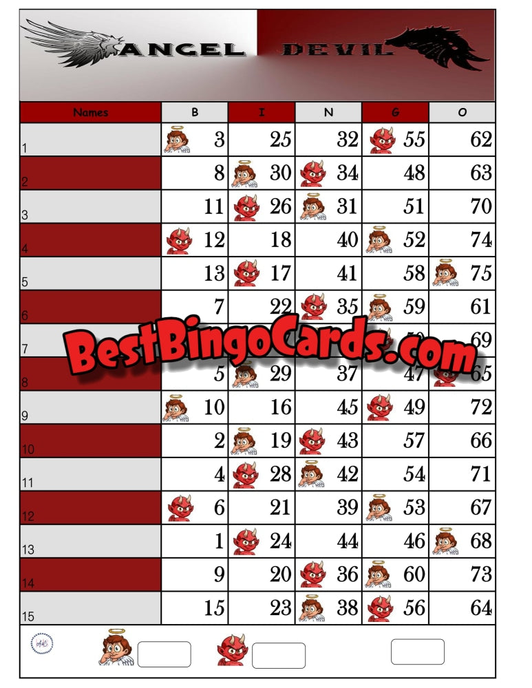 Angel Vs Devil 15 Straight And Mixed
