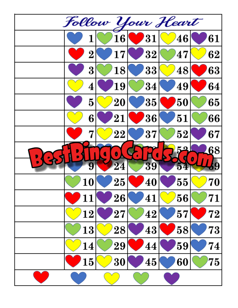 5 Hearts Straight And Mixed