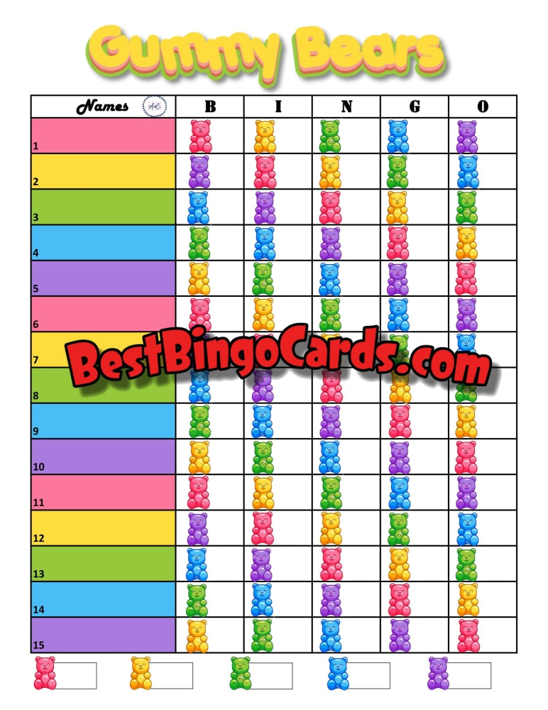 Gummy Bears 15 Blank