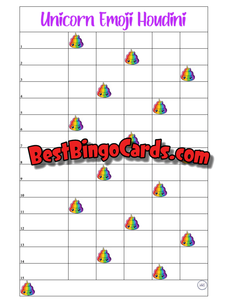 Houdini Unicorn Emoji Blank