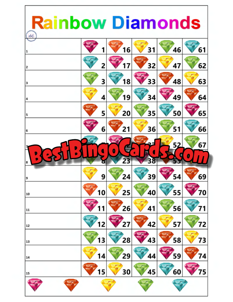 Rainbow Diamonds 15 Straight And Mixed