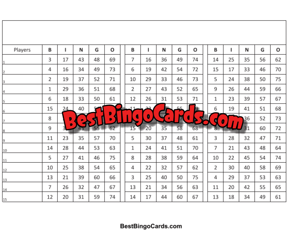 Triple Board 15 Lines Plain