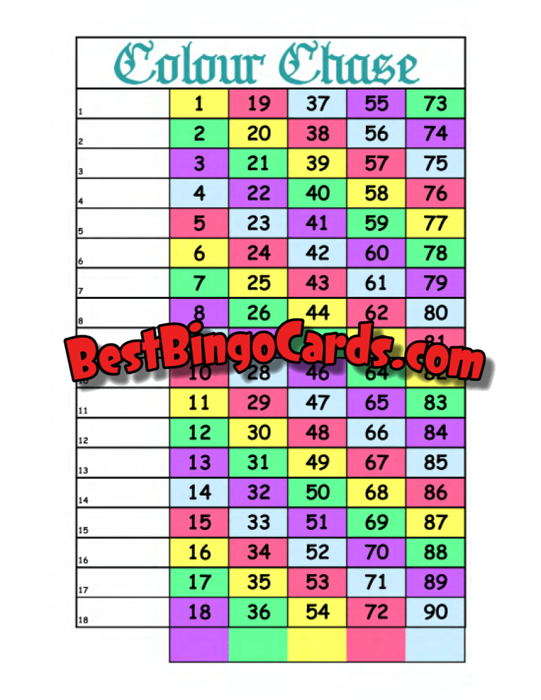 90 Ball Color Chase Straight And Mixed