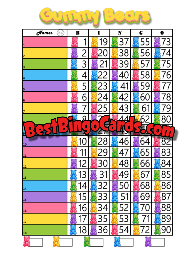 Gummy Bears 18 Straight And Mixed