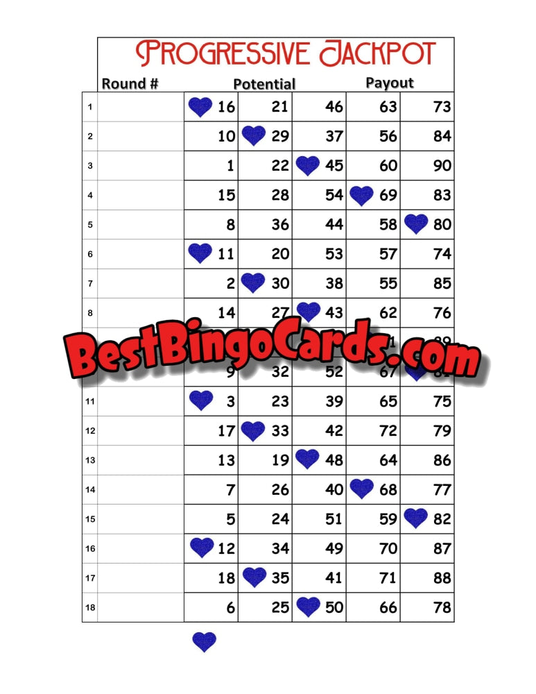 Progressive Jackpot 18 Straight And Mixed