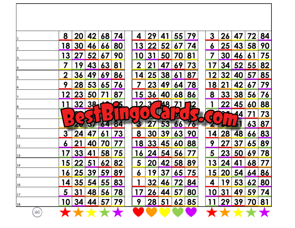 Rainbow Triple Board 18 Lines