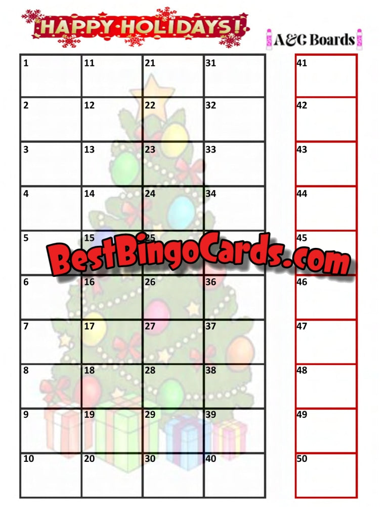 Happy Holidays Holds Bingo 75 Ball