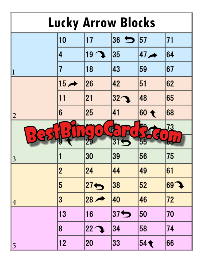 Lucky Arrow Block Straight And Mixed