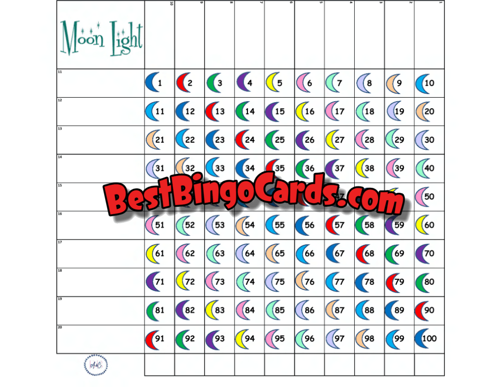 100 Moon Grid