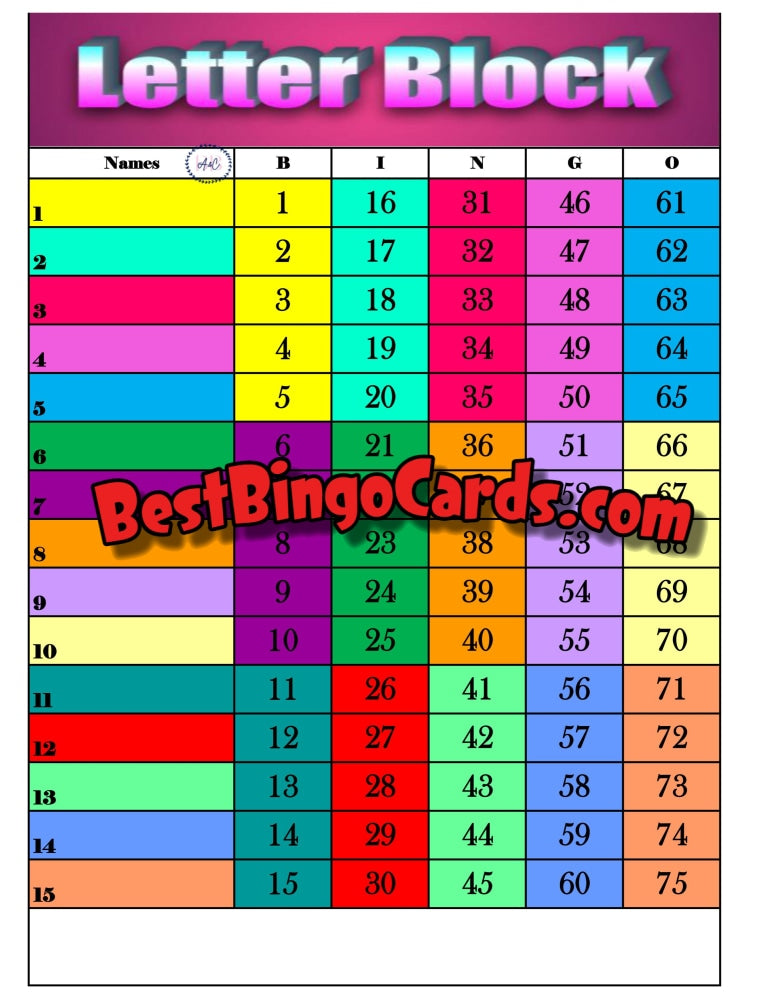 Letter Block Straight And Mixed