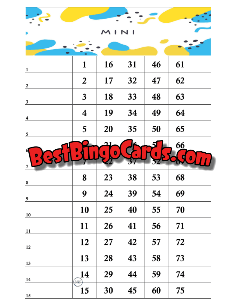 Blue Mini Straight And Mixed