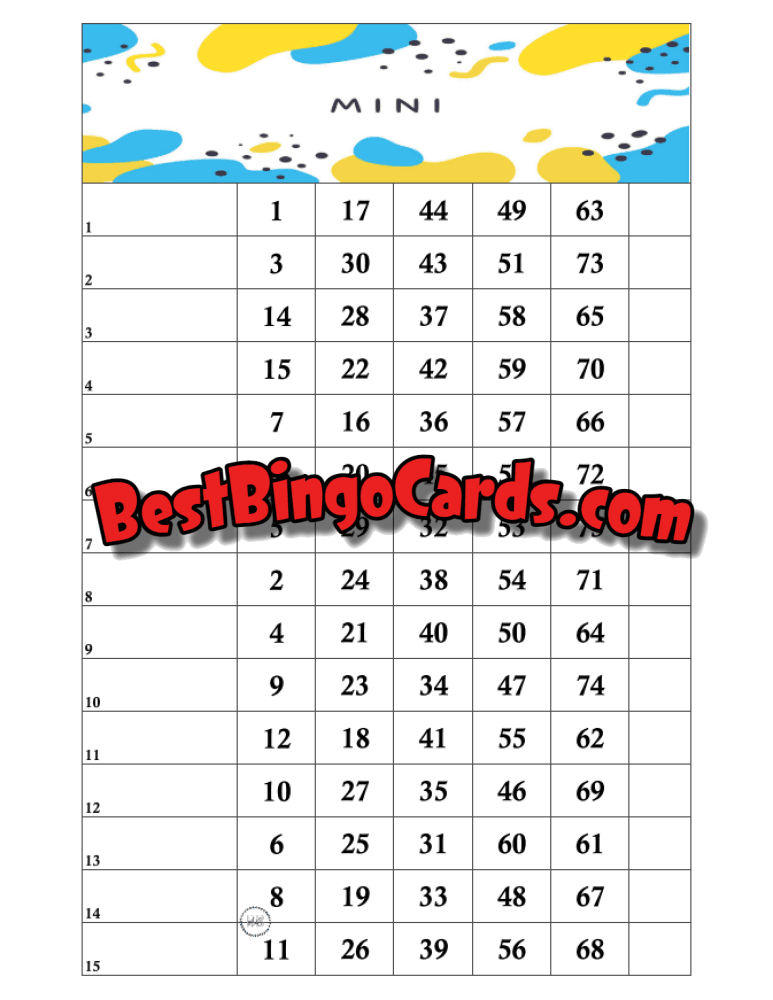 Blue Mini Straight And Mixed