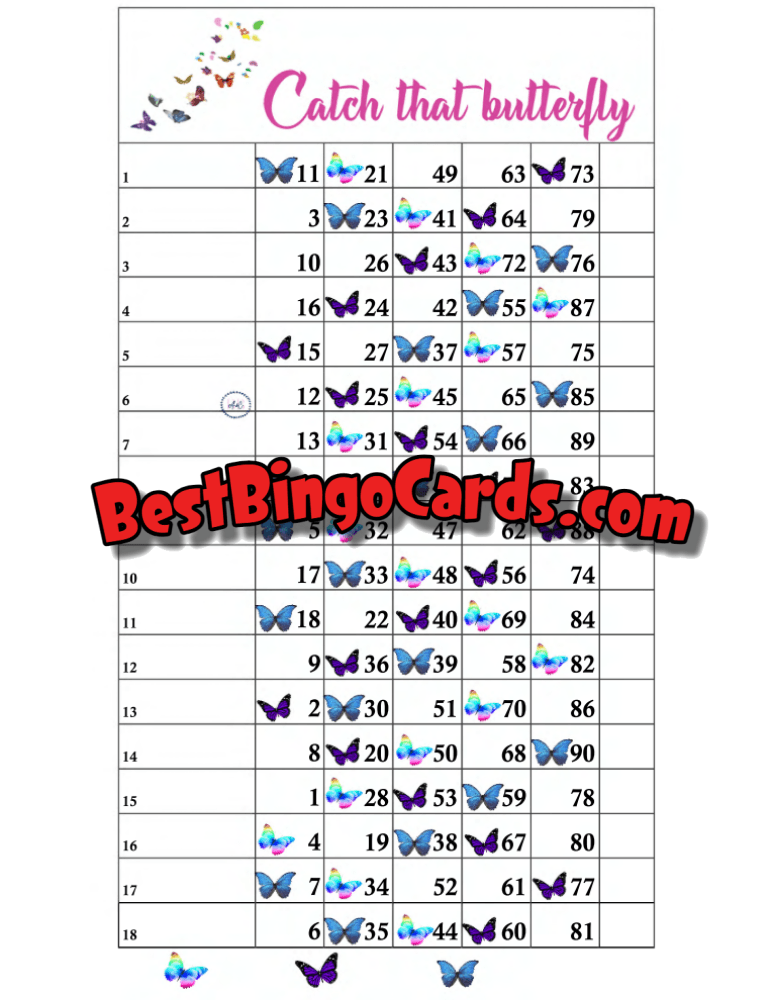 Butterfly 18 Straight And Mixed