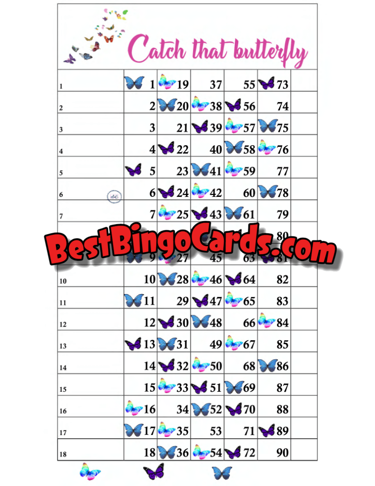 Butterfly 18 Straight And Mixed