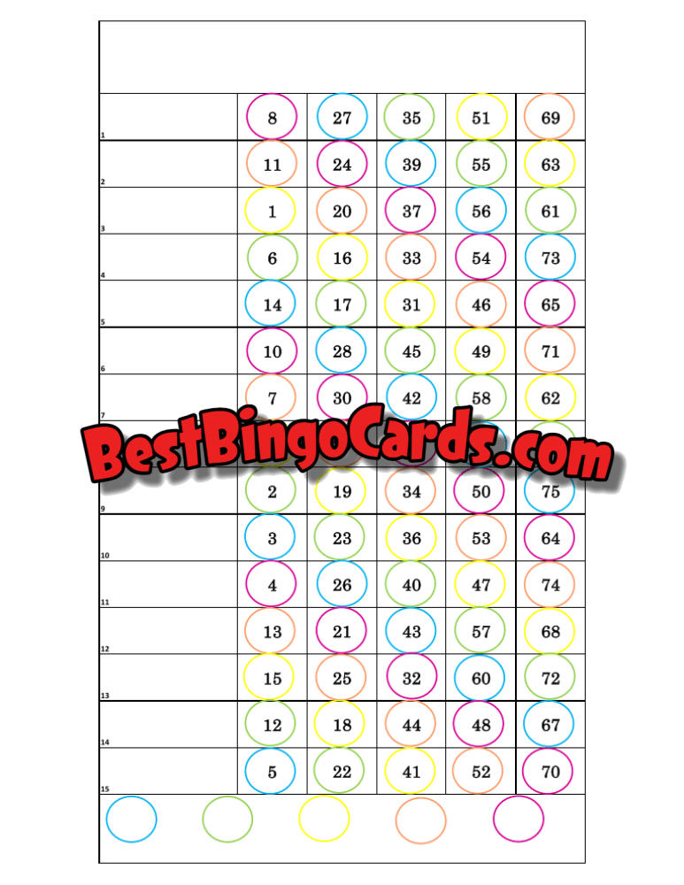 Color Bubbles 15 Straight And Mixed