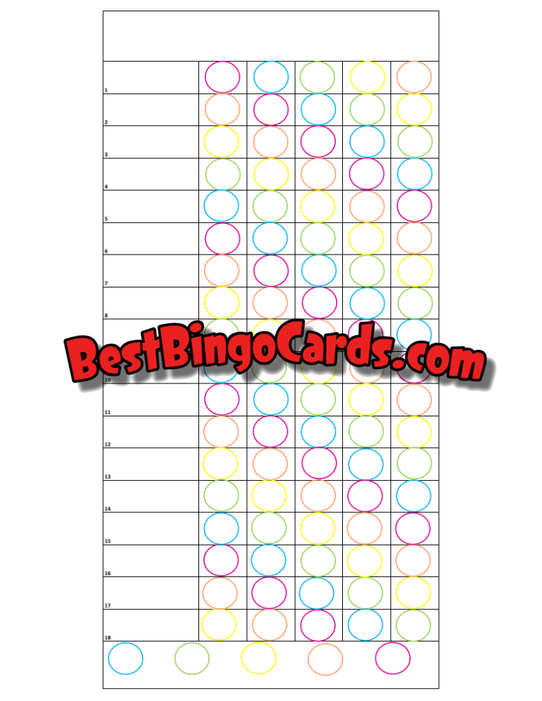 Color Bubbles 18 Blank