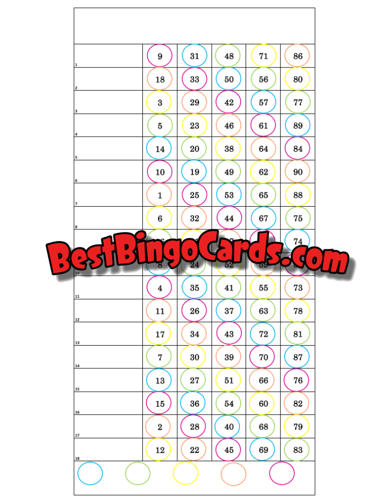 Color Bubbles 18 Straight And Mixed