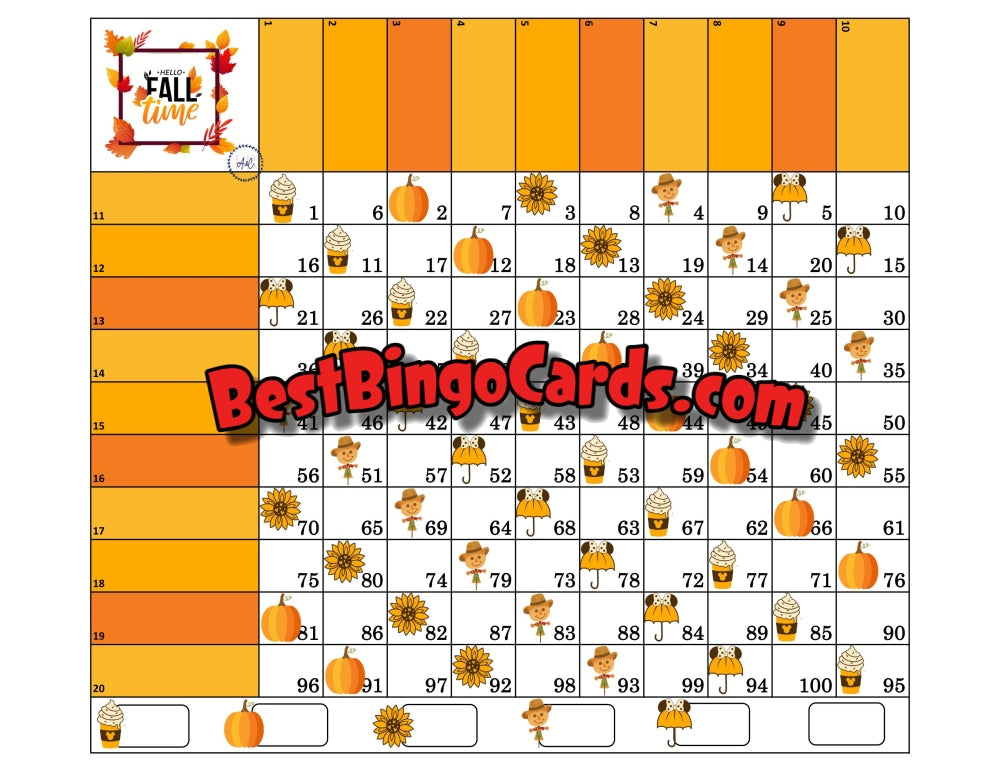 100 Fall Grid Straight And Mixed