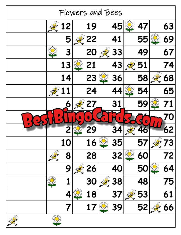 Flower And Bee Straight Mixed