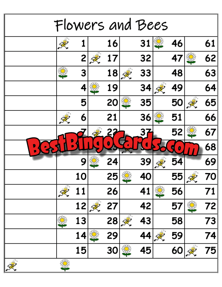 Flower And Bee Straight Mixed