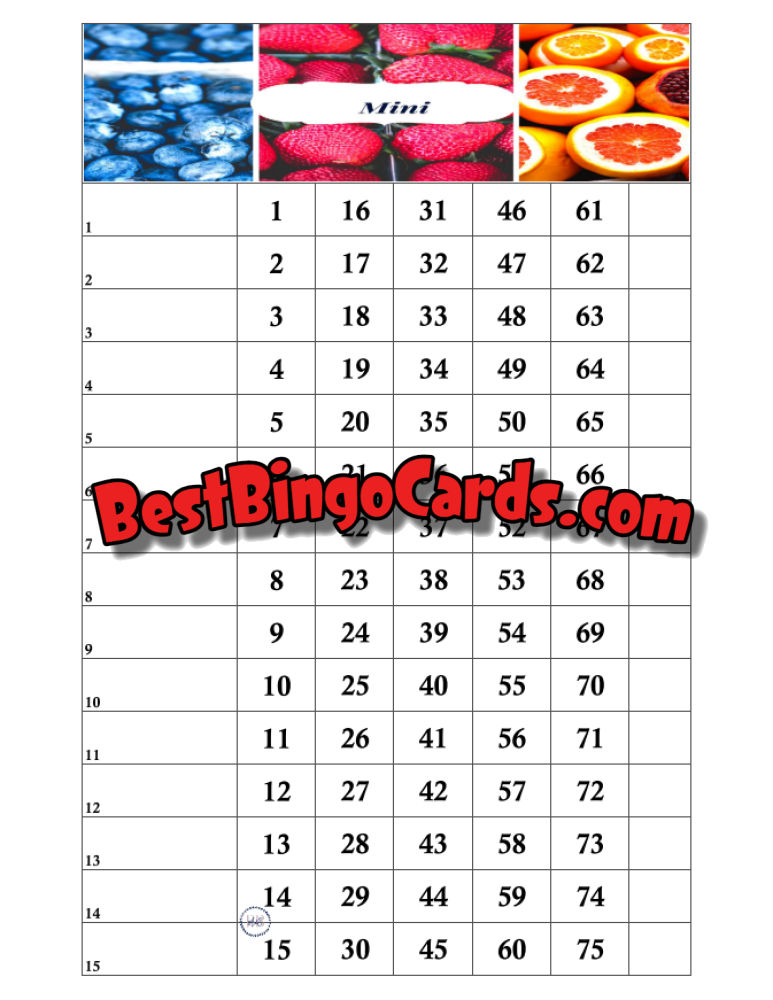 Fruit Mini Straight And Mixed