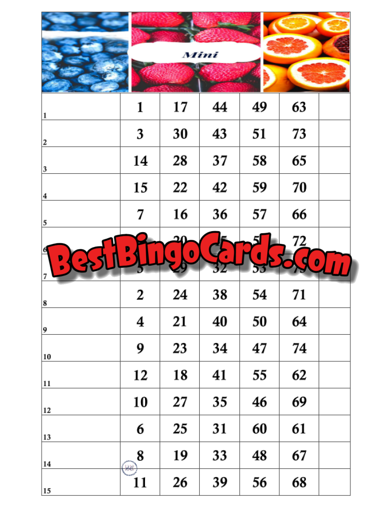 Fruit Mini Straight And Mixed