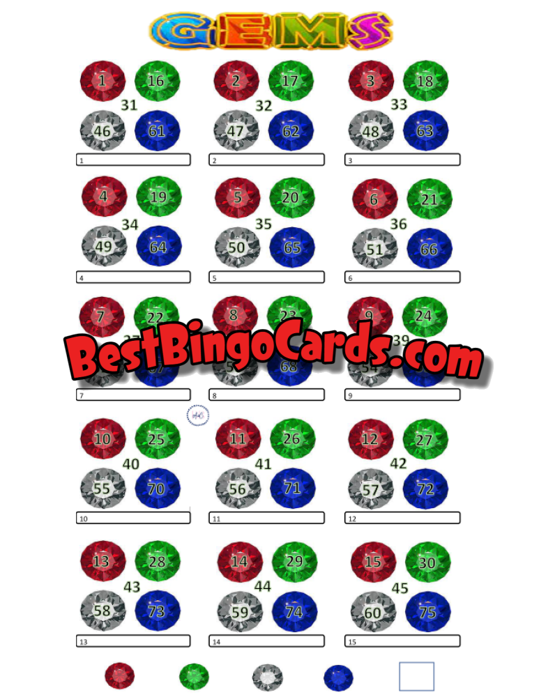 Gems Picture Straight And Mixed