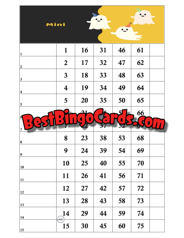 Ghosts Mini Straight And Mixed