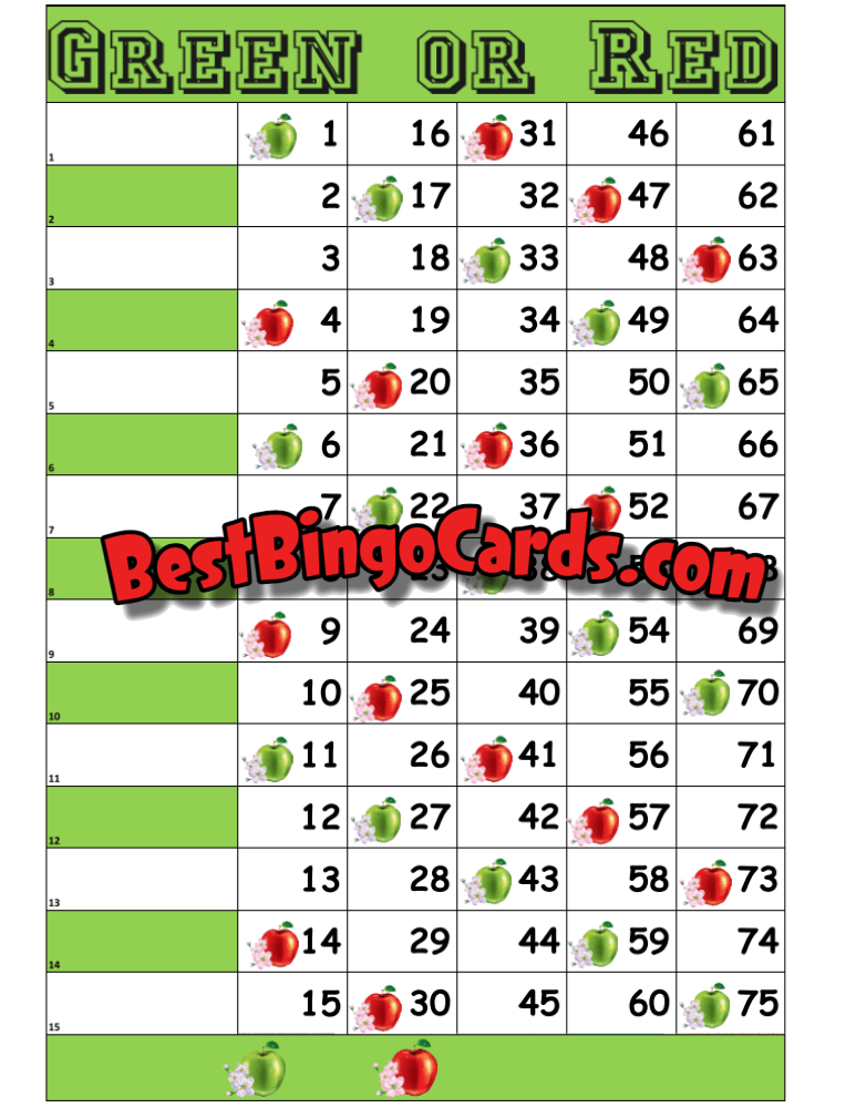 Green Or Red Straight And Mixed