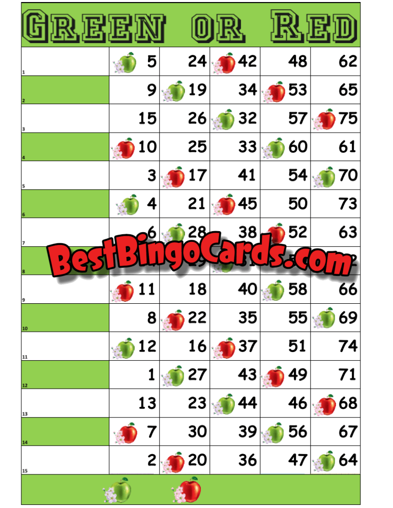 Green Or Red Straight And Mixed