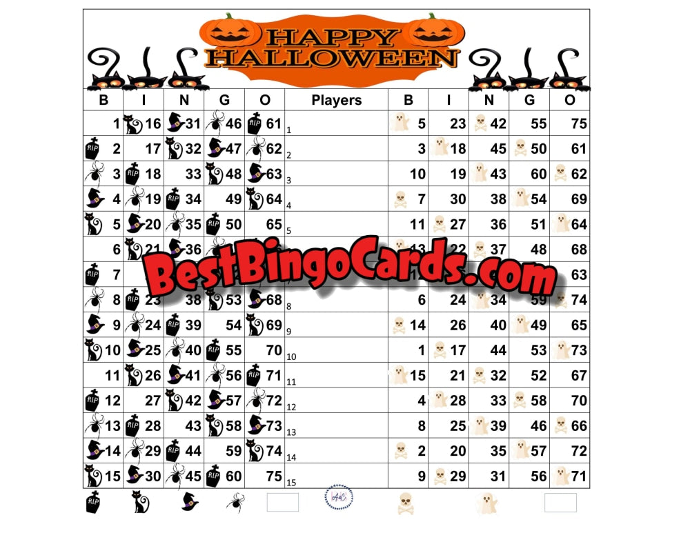 Double Bingo Happy Halloween