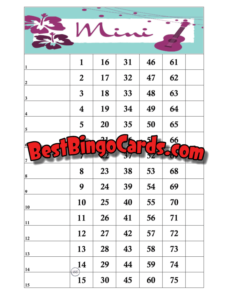 Hawaii Mini Straight And Mixed