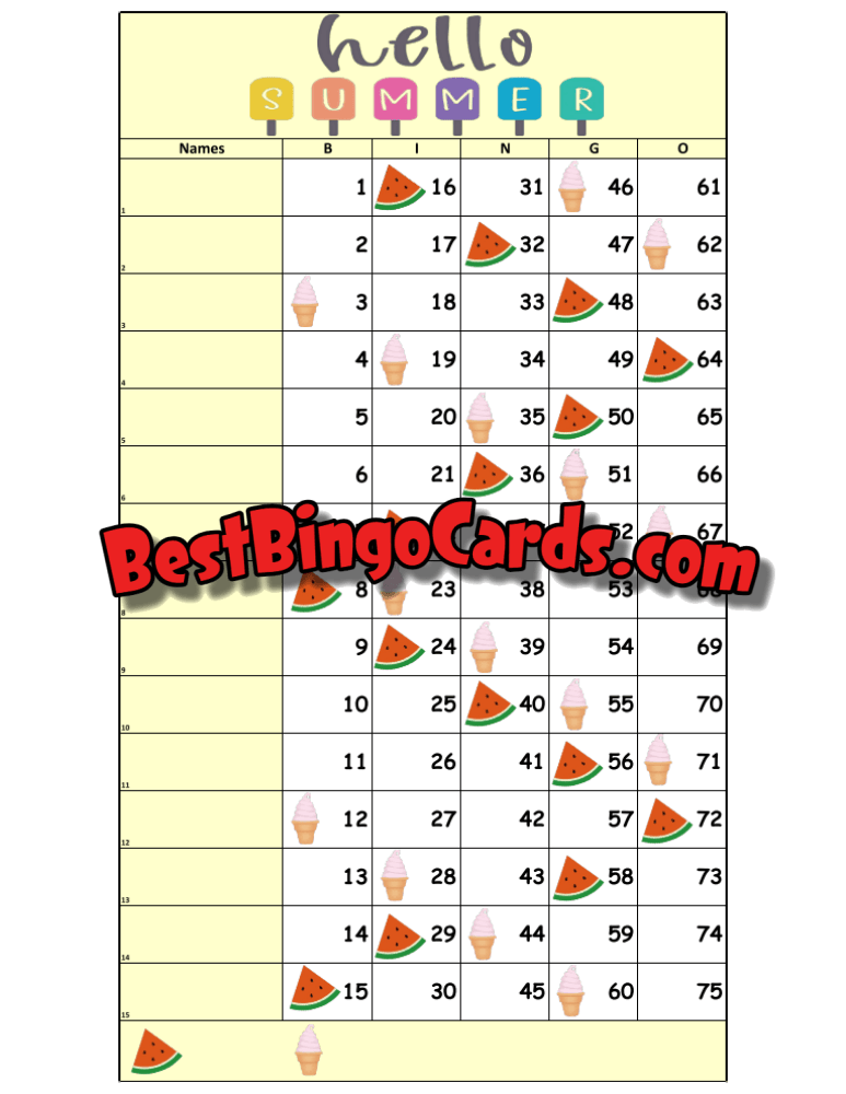 Hello Summer Straight And Mixed