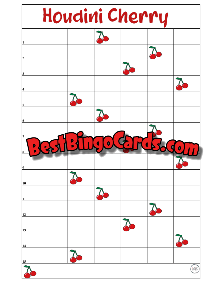 Houdini Cherry 15 Lines Blank