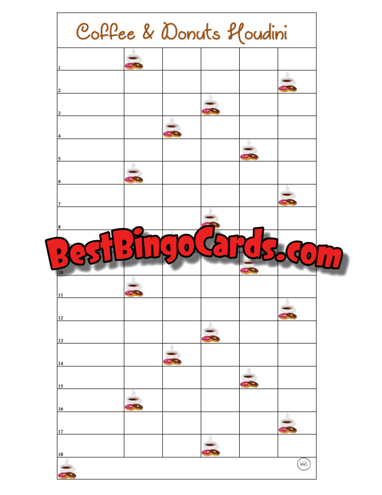 Houdini Coffee And Donuts 18 Lines Blank