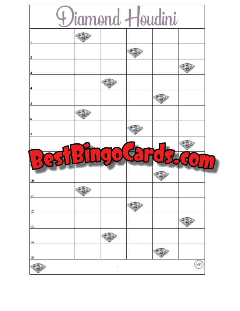 Houdini Diamond 15 Lines Blank