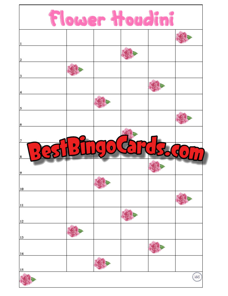 Houdini Flower 15 Lines Blank