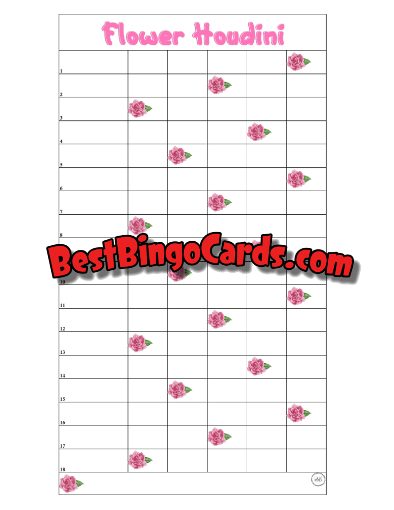 Houdini Flower 18 Lines Blank