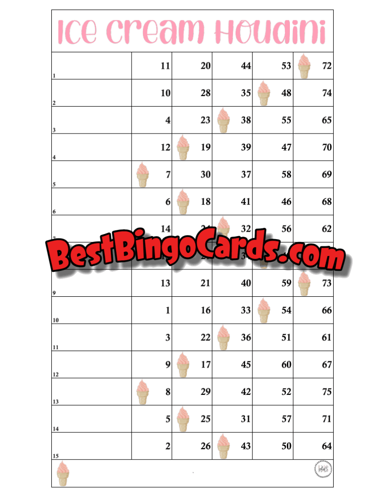 Houdini Ice Cream 15 Lines