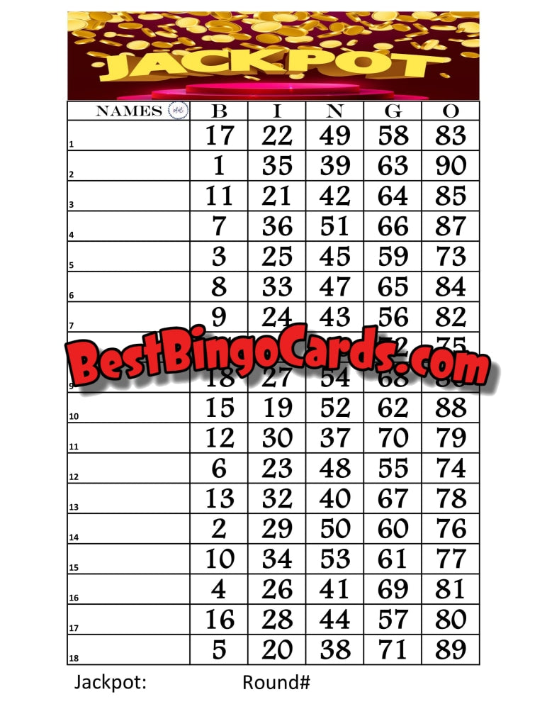 Jackpot 90 Ball Straight And Mixed