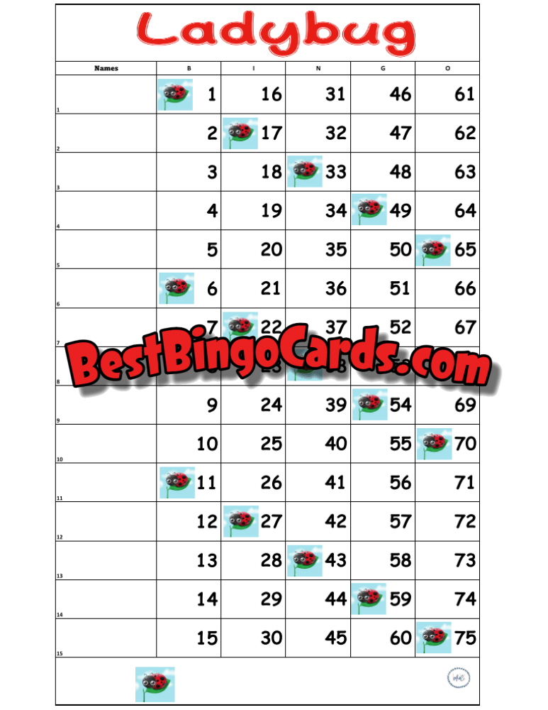 Lady Bug Straight And Mixed