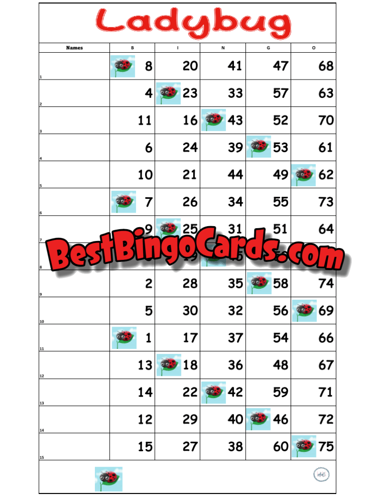 Lady Bug Straight And Mixed