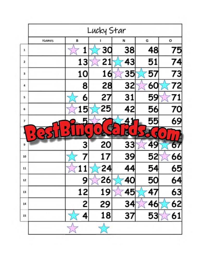 Lucky Star 2 Stars Straight And Mixed