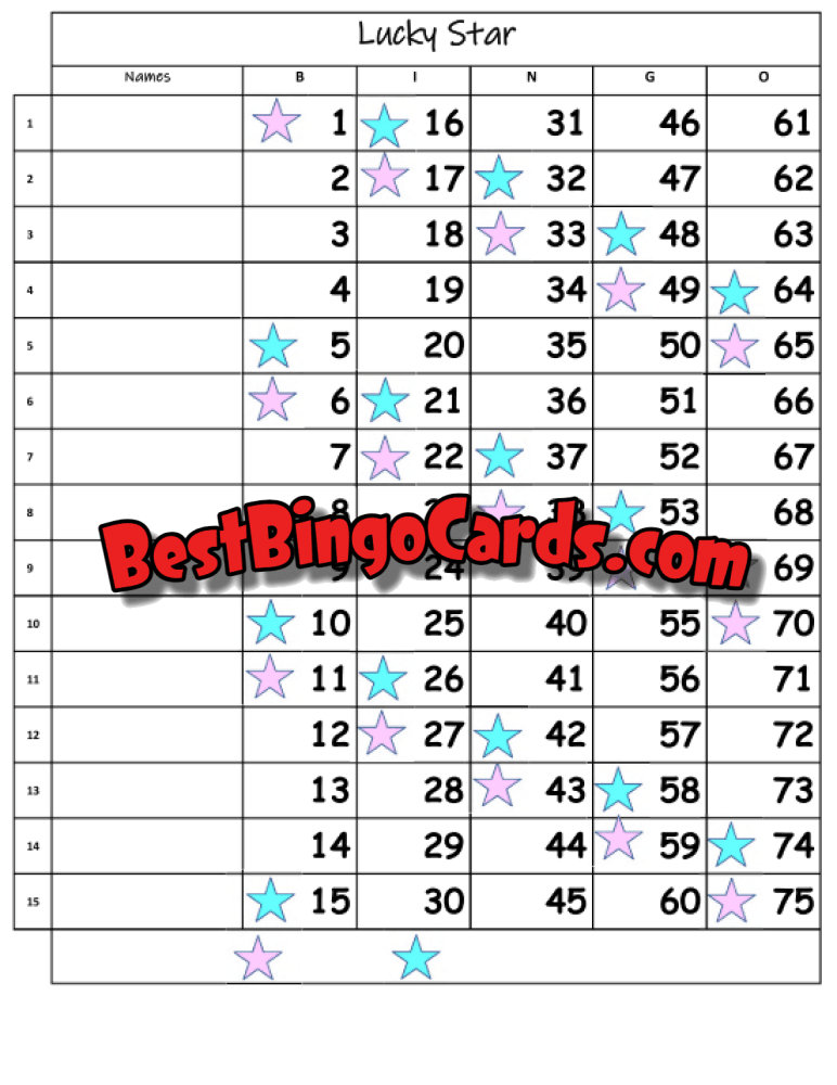 Lucky Star 2 Stars Straight And Mixed