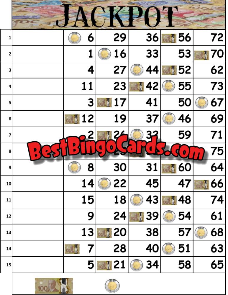 Money Jackpot Straight And Mixed