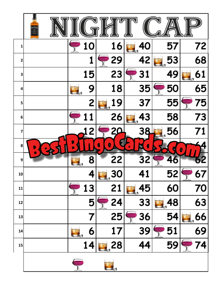 Night Cap Straight And Mixed