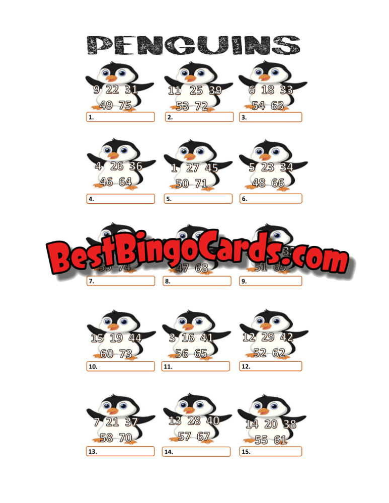 Penguin Pic Straight And Mixed